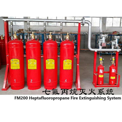kwaliteit  Gas Suppression System FM200 Cylinder Non Polluting Pipeline Network Type fabriek