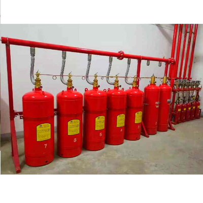 Rood FM200-pijpennetwerk 4.2MPa / 5.6MPa gemengd gas brandbestrijdingssysteem