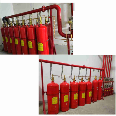 Rood FM200-pijpennetwerk 4.2MPa / 5.6MPa gemengd gas brandbestrijdingssysteem