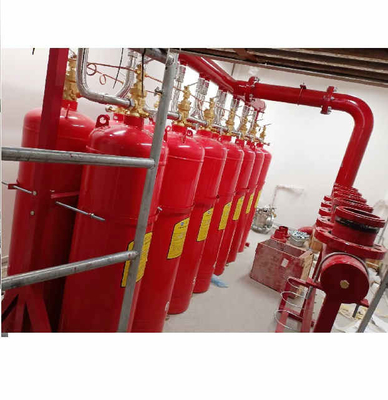 Hoge veiligheid Rode FM200-cilinder Heptafluoropropane HFC 227ea gasonderdrukingssysteem